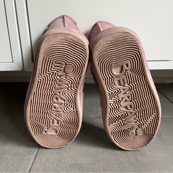 BEARPAW | Pink Glitter Suede Boot with wool lining Toddler size 9 - Picture 6 of 9